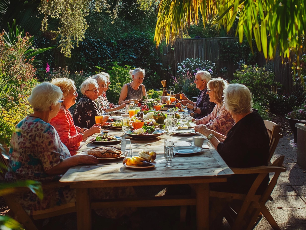 Спільний обід на природі з органічною їжею під час виїзного семінару
